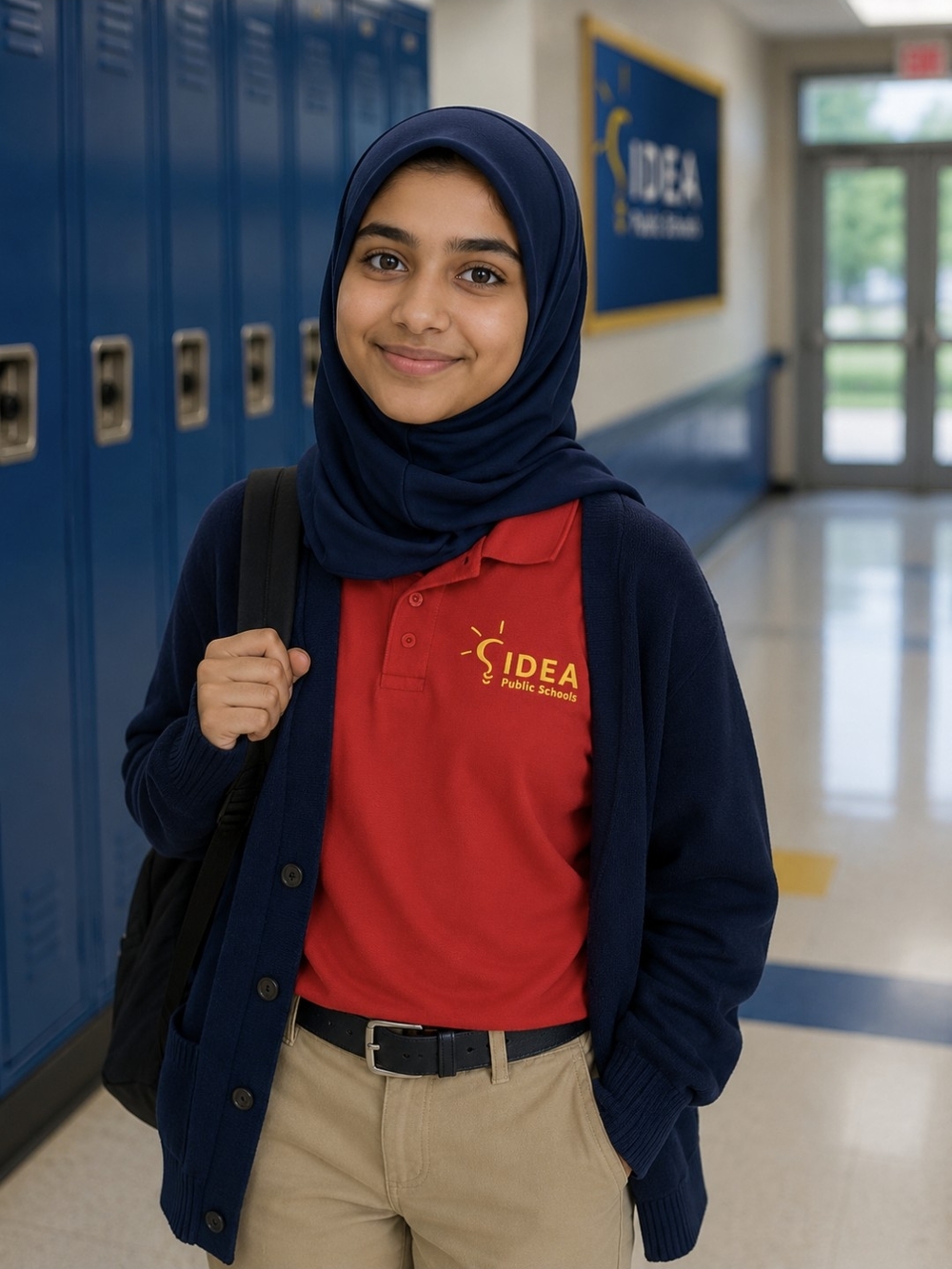 IDEA Public Schools Uniform- Polo Shirt- Red- Adult Small